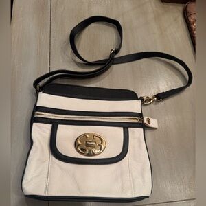 Emma Fox Black and Cream Crossbody Bag